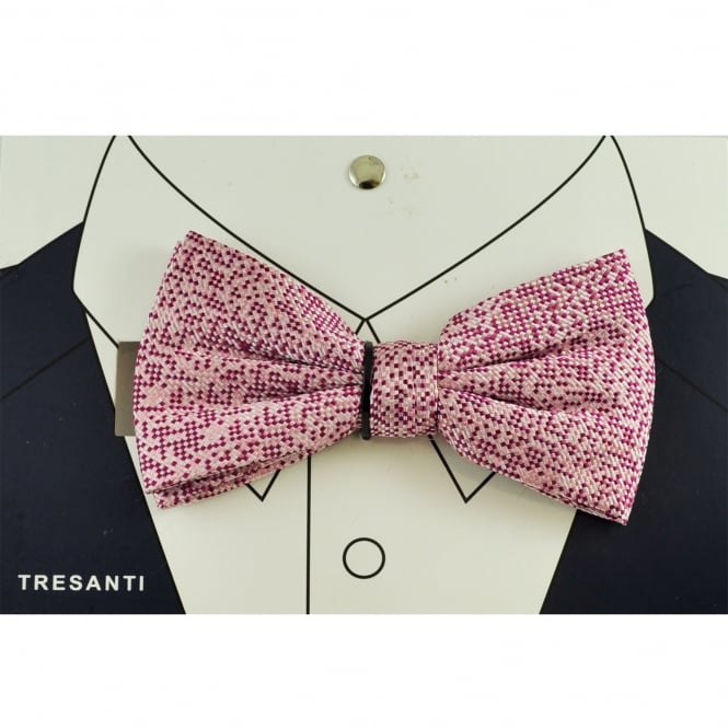 Tresanti Shades of Pink & Silver Patterned Silk Men's Bow Tie
