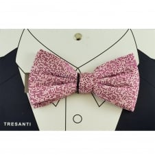Tresanti Shades of Pink & Silver Patterned Silk Men's Bow Tie