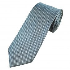 Tresanti Silver, Blue & Black Micro Patterned Men's Silk Designer Tie