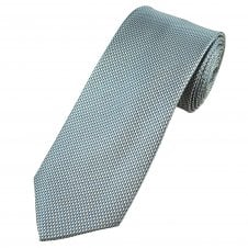 Tresanti Silver, Navy & Light Blue Micro Patterned Men's Silk Designer Tie