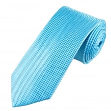Tresanti Sky Blue Micro Check Designer Men's Silk Tie