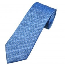 Tresanti Sky Blue, Silver, Pink & Navy Blue Circle Pattern Men's Silk Tie