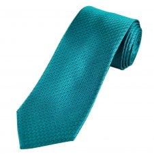 Tresanti Turquoise Chevron Pattern Men's Silk Designer Tie
