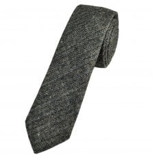 Tresanti Tweed Look Black, Beige & Blue Herringbone Men's Designer Tie