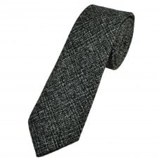 Tresanti Tweed Look Black & Grey Check Pattern Men's Designer Tie
