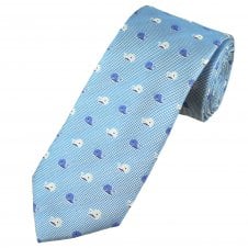 Tresanti Whale Light Blue Men's Silk Tie