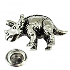 Triceratops Dinosaur Fossil Lapel Pin Badge