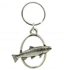 Trout Fish English Pewter Keyring