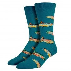 Trout Fish Ocean Blue Luxury Men's Socks