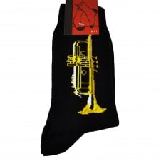 Trumpet Black Men's Novelty Socks
