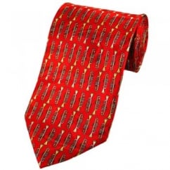 Trumpets Red Novelty Tie