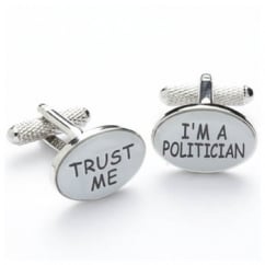 Trust Me I'm A Politician Novelty Cufflinks
