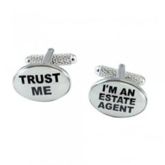Trust Me I'm An Estate Agent Novelty Cufflinks