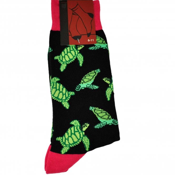 Turtles Black Men's Novelty Socks