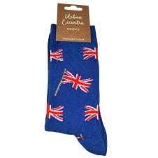 Union Jack Flag Waving Cotton Rich Socks