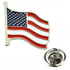USA Flag Stars & Stripes Lapel Pin Badge