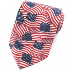 USA Flags Novelty Tie