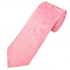Van Buck Baby Pink Paisley Pattern Men's Tie