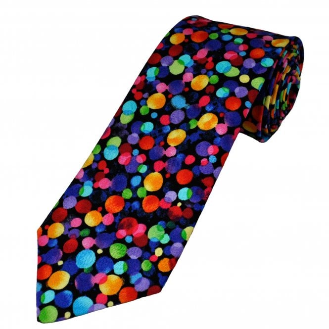 Van Buck Black & Colourful Spots Cotton Men's Tie