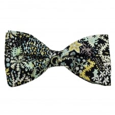 Van Buck Black Floral Men's Designer Bow Tie Made with Liberty Fabric