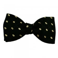 Van Buck Black & Gold Patterned Bow Tie