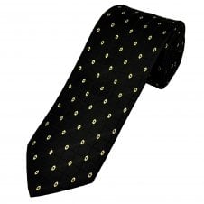 Van Buck Black & Gold Patterned Lurex Men's Tie