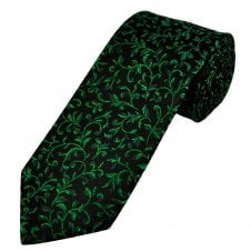 Van Buck Black & Green Patterned Lurex Men's Tie