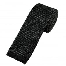 Van Buck Black Marl Pattern Designer Silk Knitted Tie