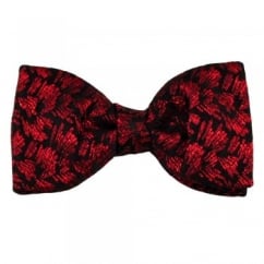 Van Buck Black & Red Patterned Men's Bow Tie