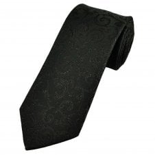 Van Buck Black Self Patterned Lurex Men's Tie