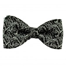 Van Buck Black & Silver Lurex Patterned Men's Bow Tie