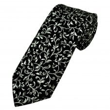 Van Buck Black & Silver Patterned Lurex Men's Tie