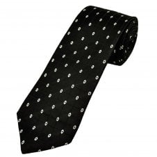 Van Buck Black & Silver Patterned Lurex Men's Tie
