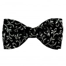Van Buck Black & Silver Patterned Men's Bow Tie