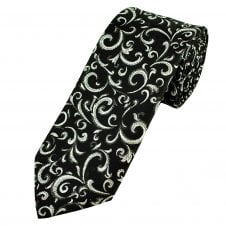 Van Buck Black & Silver Regal Patterned Lurex Men's Tie