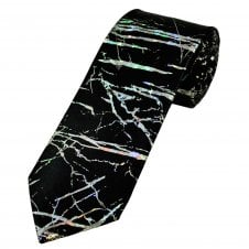Van Buck Black Snakeskin & Sparkle Patterned Men's Tie