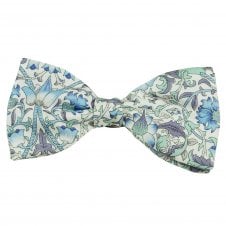 Van Buck Blue Lodden Flower Men's Bow Tie Made with Liberty Fabric
