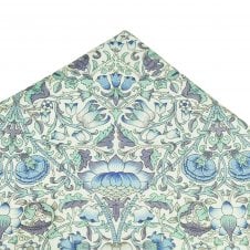 Van Buck Blue Lodden Flower Pocket Square Made with Liberty Fabric