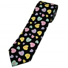 Van Buck Cat Themed Love Hearts Cotton Men's Tie