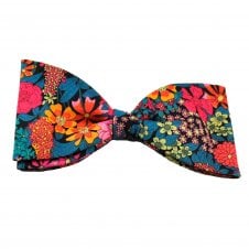 Van Buck Ciara Black Flower Men's Bow Tie Made with Liberty Fabric