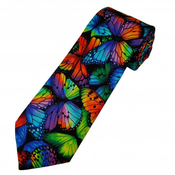 Van Buck Colourful Butterflies Cotton Men's Tie