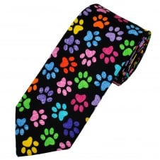 Van Buck Colourful Paw Print Cotton Men's Tie