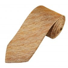Van Buck Copper Orange, Silver & Burgundy Twisted Silk Designer Tie