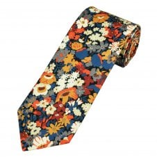 Van Buck Flower Pattern Men's Designer Tie Made with Liberty Fabric