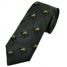 Van Buck Grey Horse Racing Silk Men's Tie
