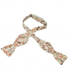Van Buck Ivory Floral Men's Self Tie Bow Tie Made with Liberty Fabric