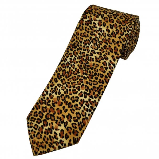 Van Buck Leopard Print Cotton Men's Tie