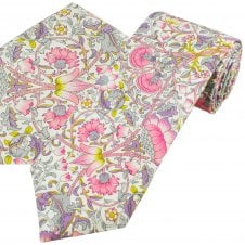 Van Buck Lodden Flower Pattern Men's Tie & Pocket Square Set - Made with Liberty Fabric