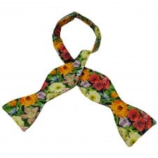 Van Buck Melody Blooms Flower Pattern Men's Self Tie Bow Tie - Made with Liberty Fabric