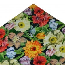 Van Buck Melody Blooms Flower Pattern Pocket Square Handkerchief Made with Liberty Fabric